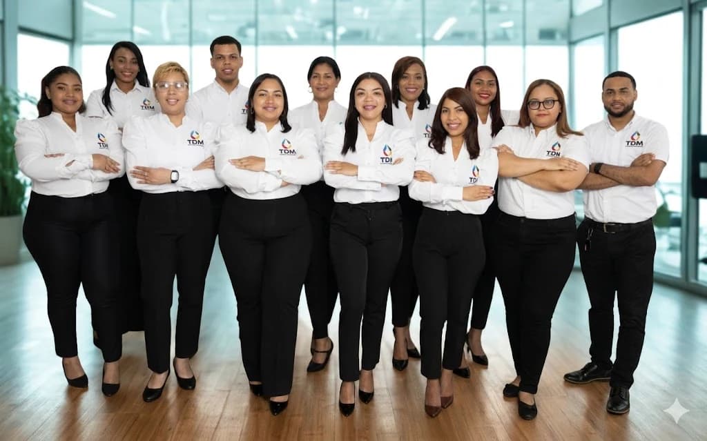 Equipo Toner Depot Multiservicios — personal vistiendo uniformes TDM en oficina